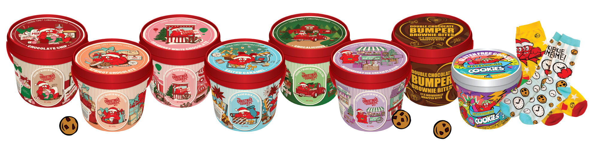 Christmas Cookies Buckets